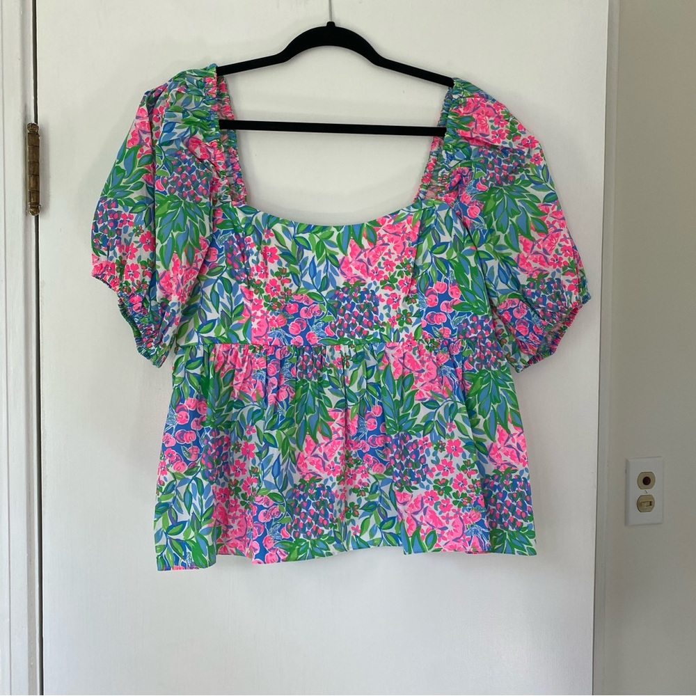 Lilly Pulitzer Colorful Floral Blouse